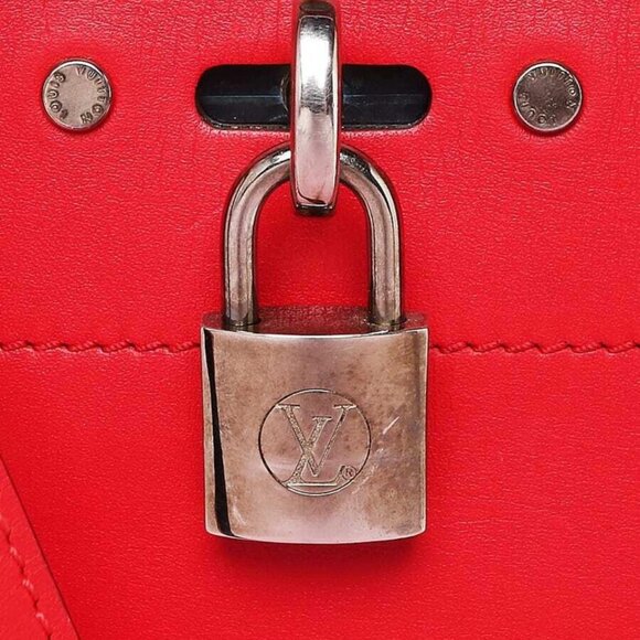 Louis Vuitton Red Smooth Leather City Steamer MM Bag - Picture 7 of 12